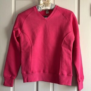 Russell Women S V-Neck Pink Sweatshirt w/ Side Panels. New with tags